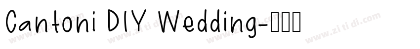 Cantoni DIY Wedding字体转换